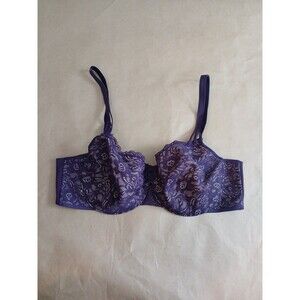 SOMA Enticing Lift Balconet Bra Womens 38D Purple Floral